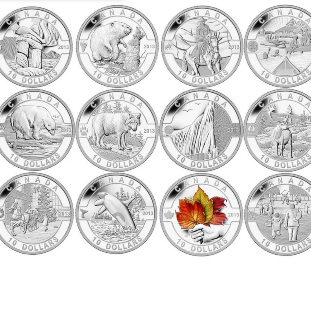2013 RCM $10 O Canada Series: Pure Silver Set
